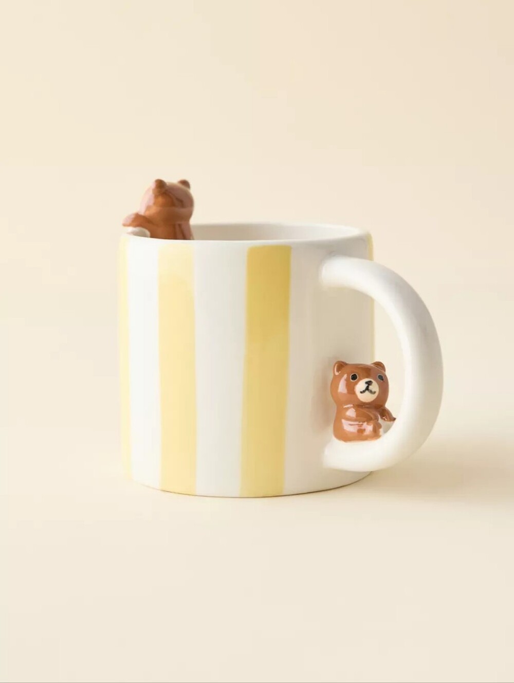 🪷NWT Urban Outfitters Animal Friends Ceramic Mug, Yellow Brunch 14 oz 🌙
